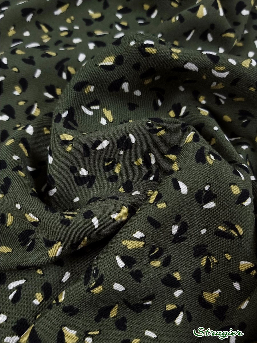 Twill souple Viscose - Pigment - Kaki 