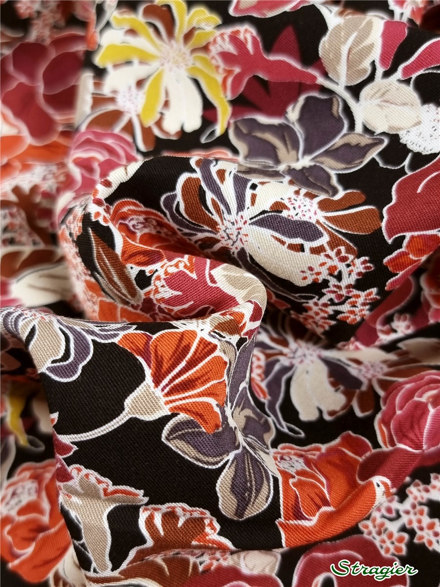 Twill souple Viscose - Poivre - Cayenne Poivre noir 