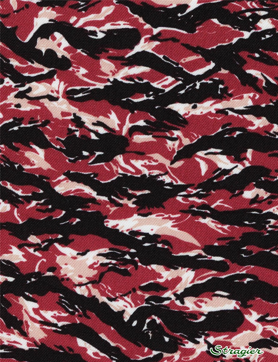 Twill - smooth - Viscose - Waves - Framboise