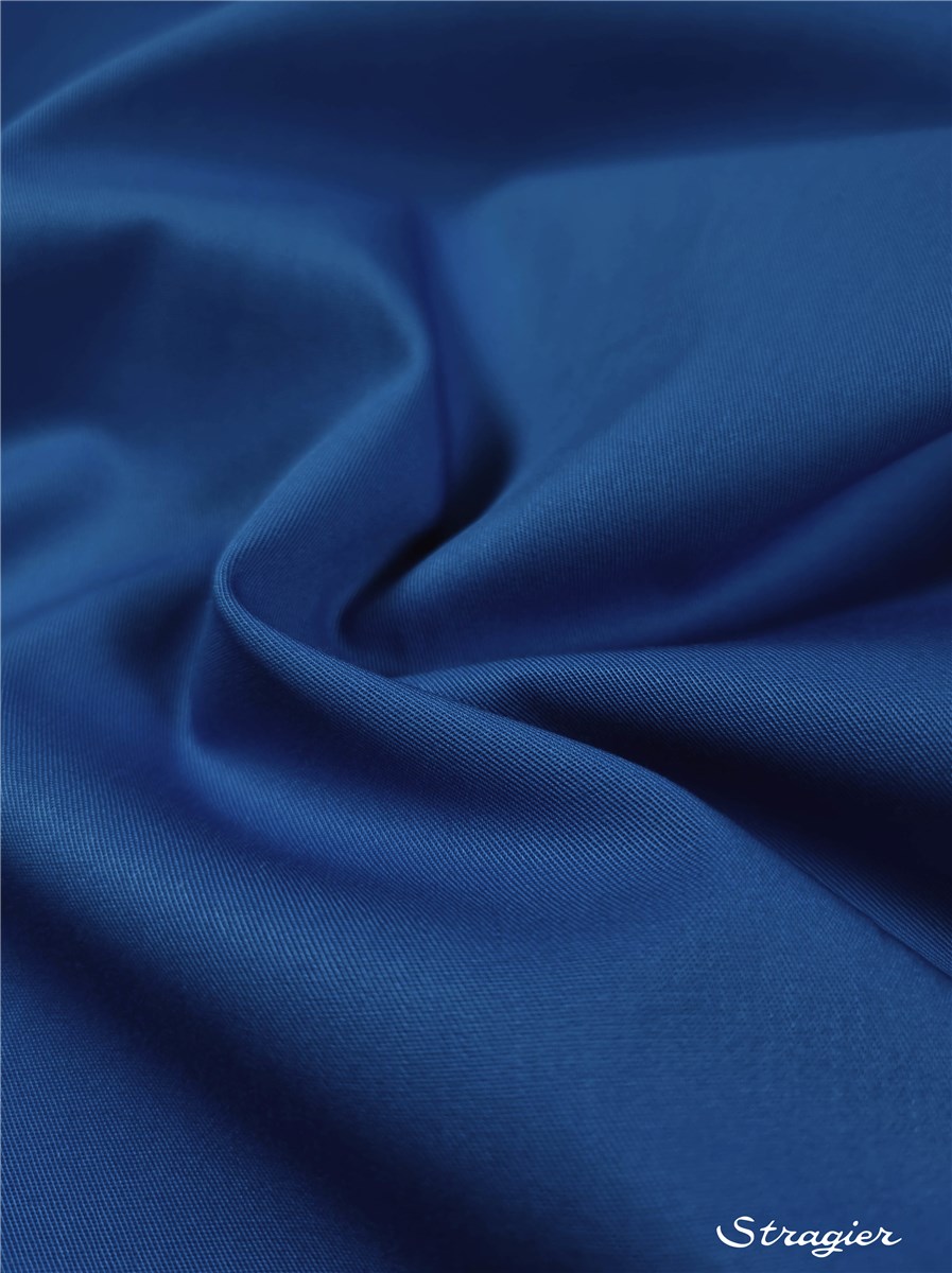Coton sergé léger - Uni - Bleu Optimiste