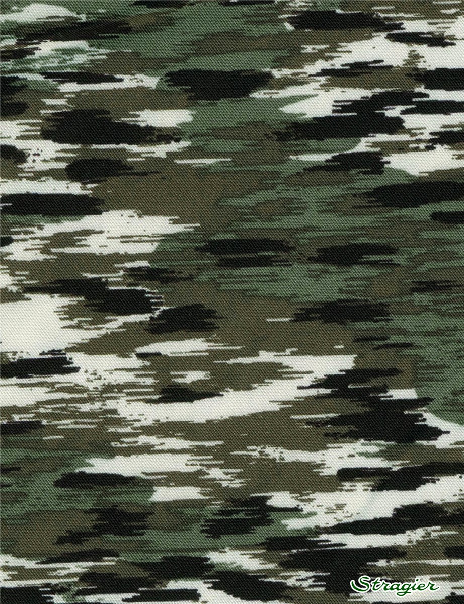 Twill souple Viscose - Camo - Kaki