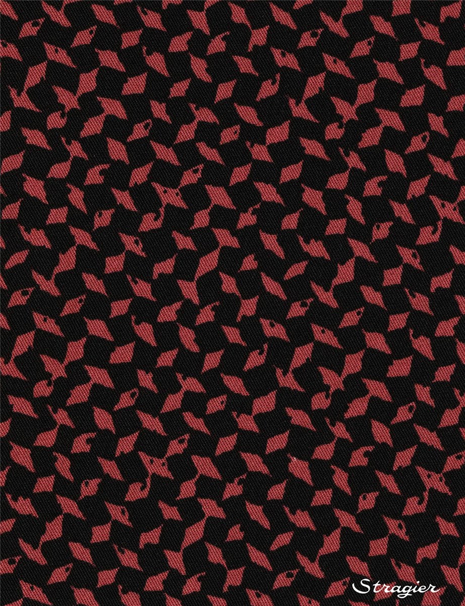 Twill souple Viscose - Graphic - Poivre Rose-Noir