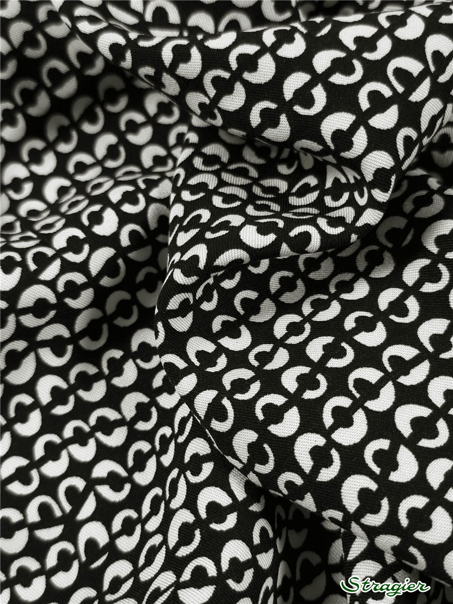 Twill souple Viscose - Kandinsk - Noir 