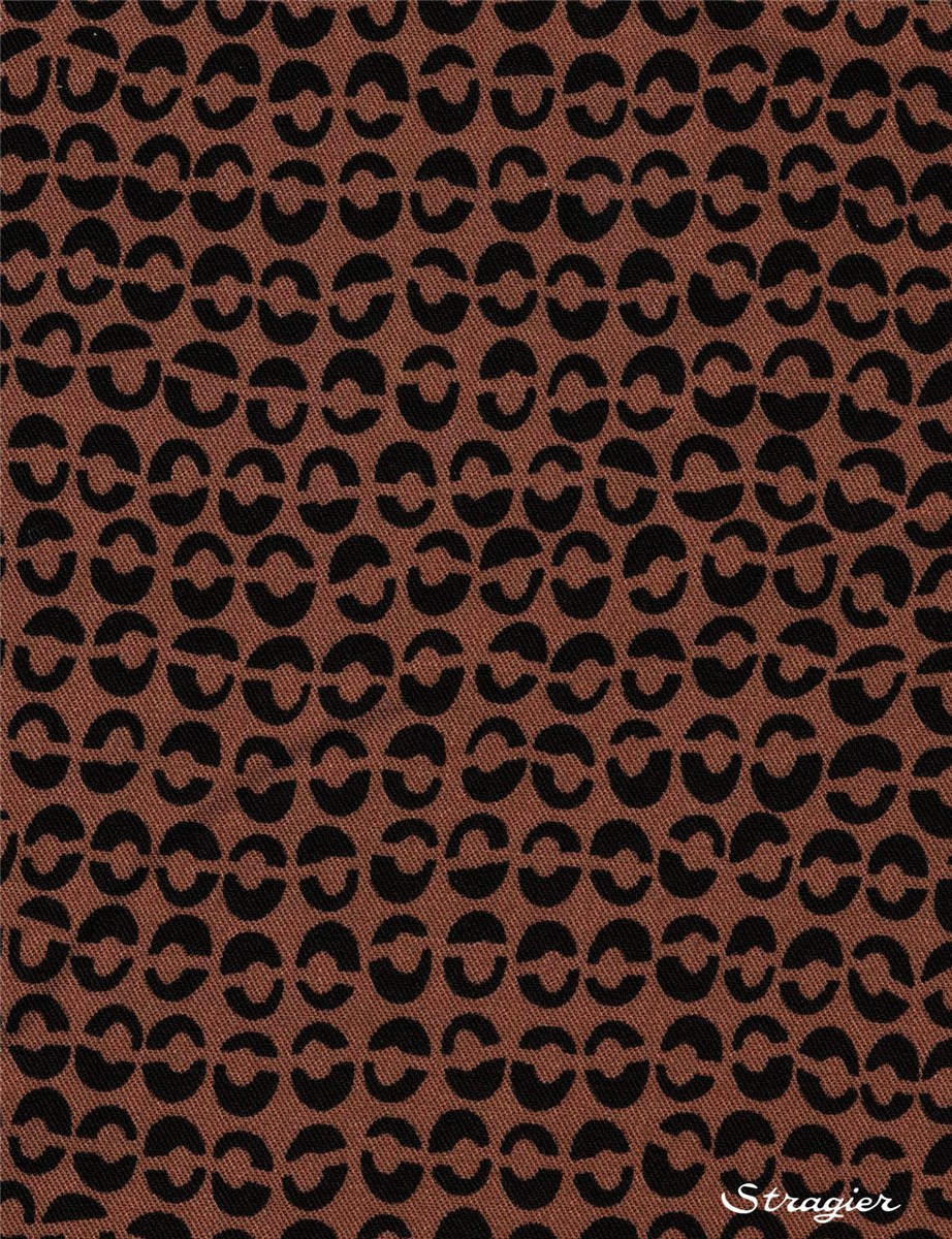Twill souple Viscose - Kandinsk - Tabac-Noir