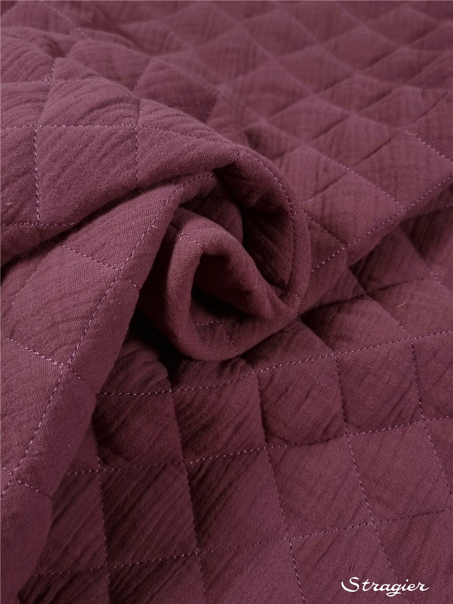 Quilted Fabric - Double Cotton Gauze - uni - Orchidée
