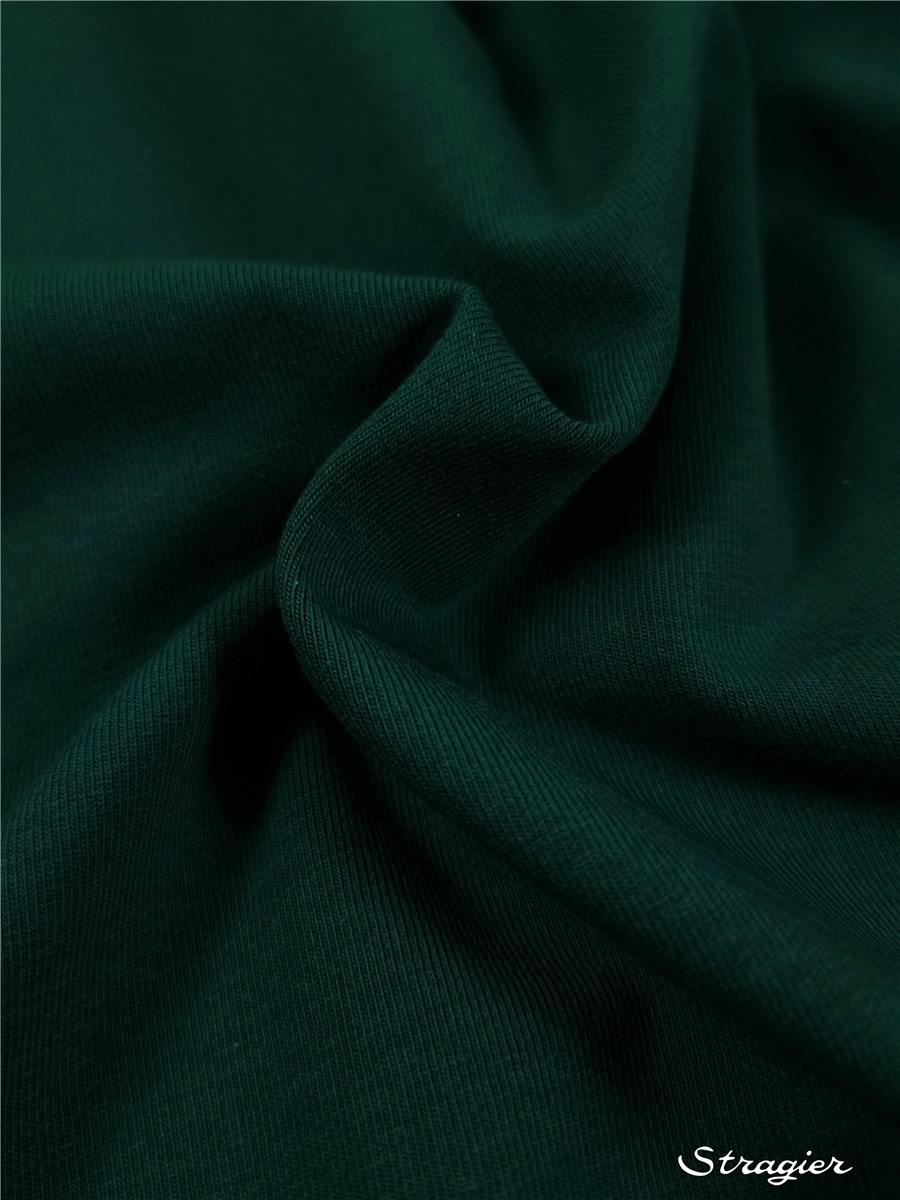 Cotton Jersey - stretch - Organic - 200gr/sqm - uni - Vert Bouteille