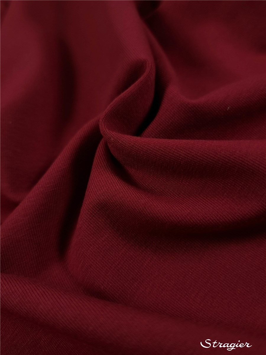 Cotton Jersey - stretch - Organic - 200gr/sqm - uni - Cerise