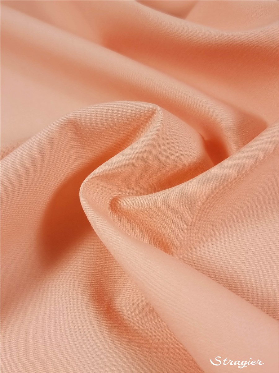 Poplin 59 threads/cm - Plain - Pêche