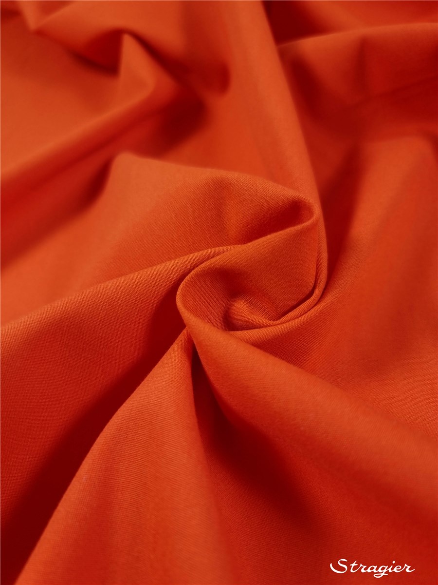 Poplin 59 threads/cm - Plain - Coquelicot