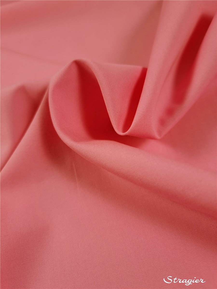 Poplin 59 threads/cm - Plain - Rose Pétale