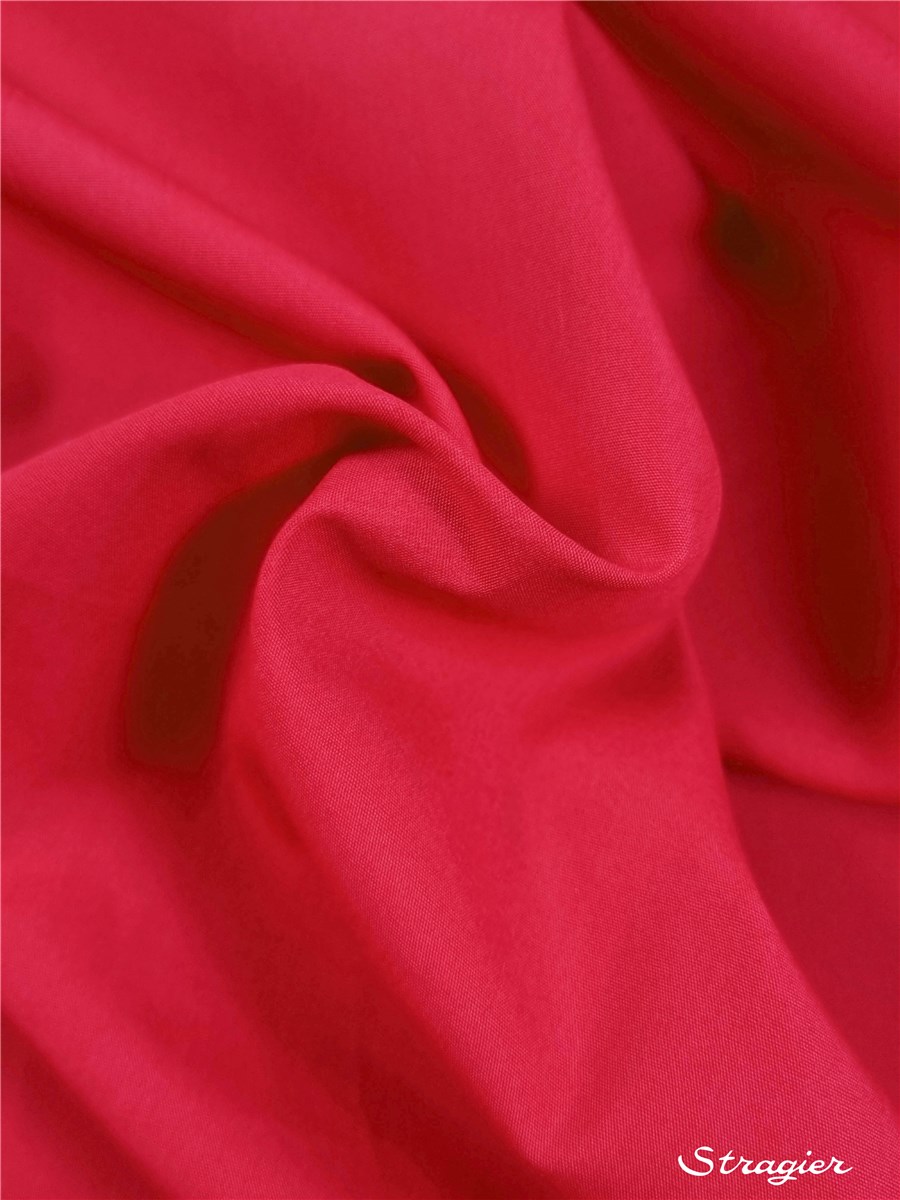 Poplin 59 threads/cm - Plain - Rose Azalée