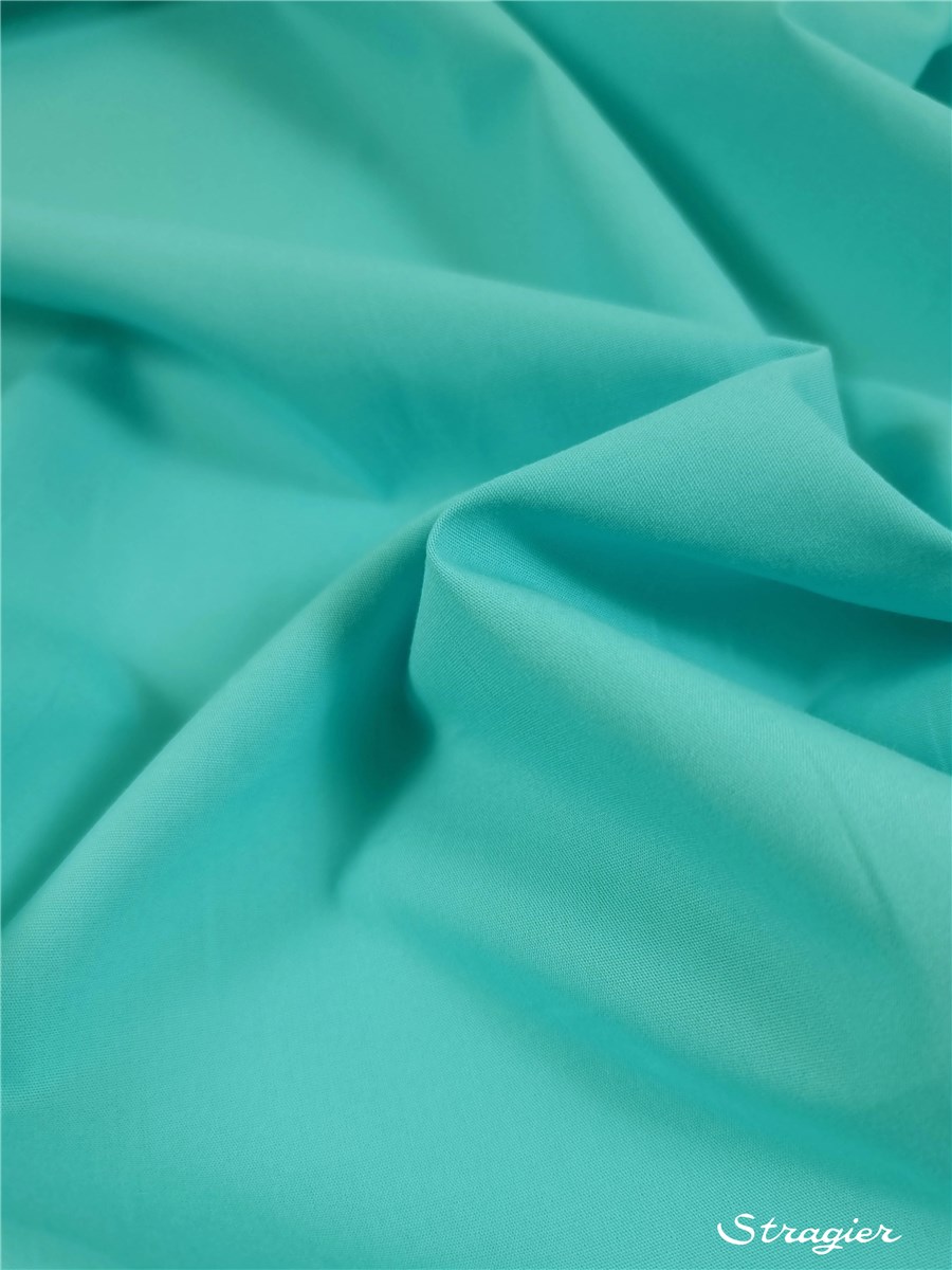 Poplin 59 threads/cm - Plain - Aqua