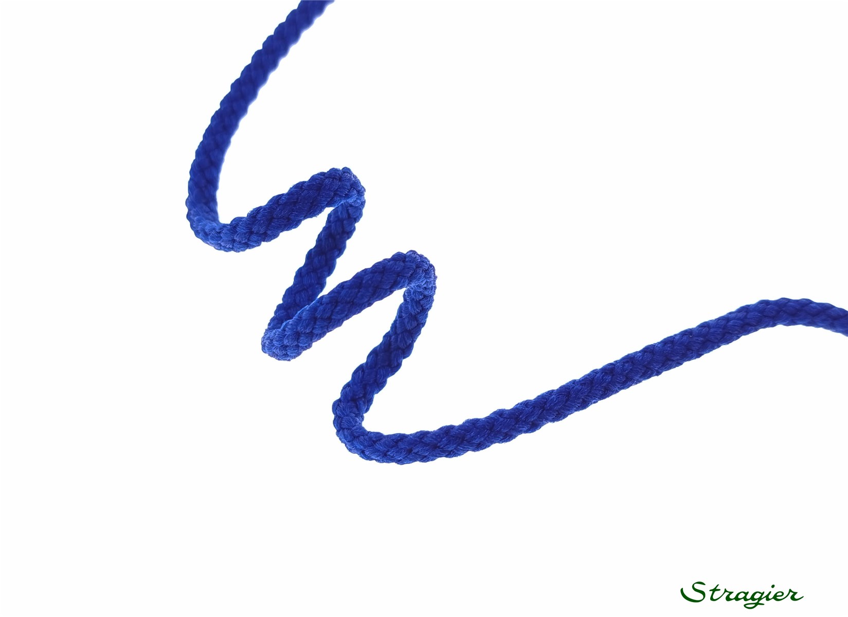 Cordon tressé - uni - Bleu Roi - 3 mm