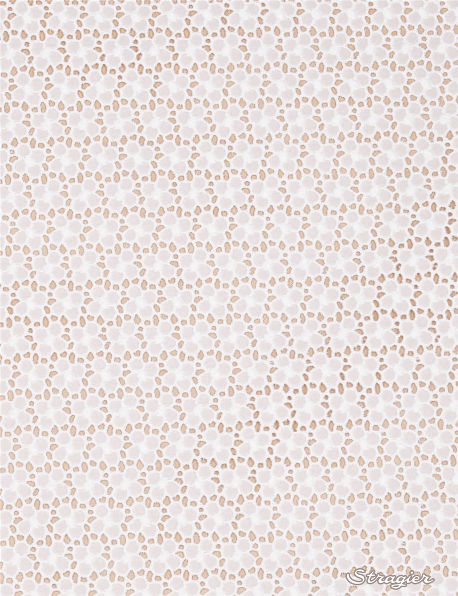 Velours de Soie Brodé Ajouré - Eléonora - Ivoire clair Stragier - 135 cm