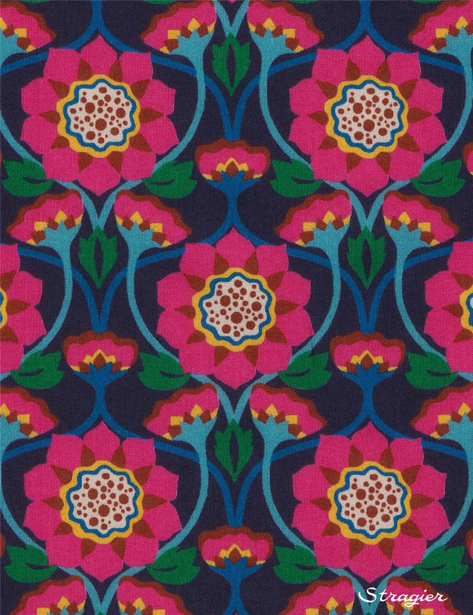 Liberty Tana Lawn - 1202 Revival - Fuchsia 