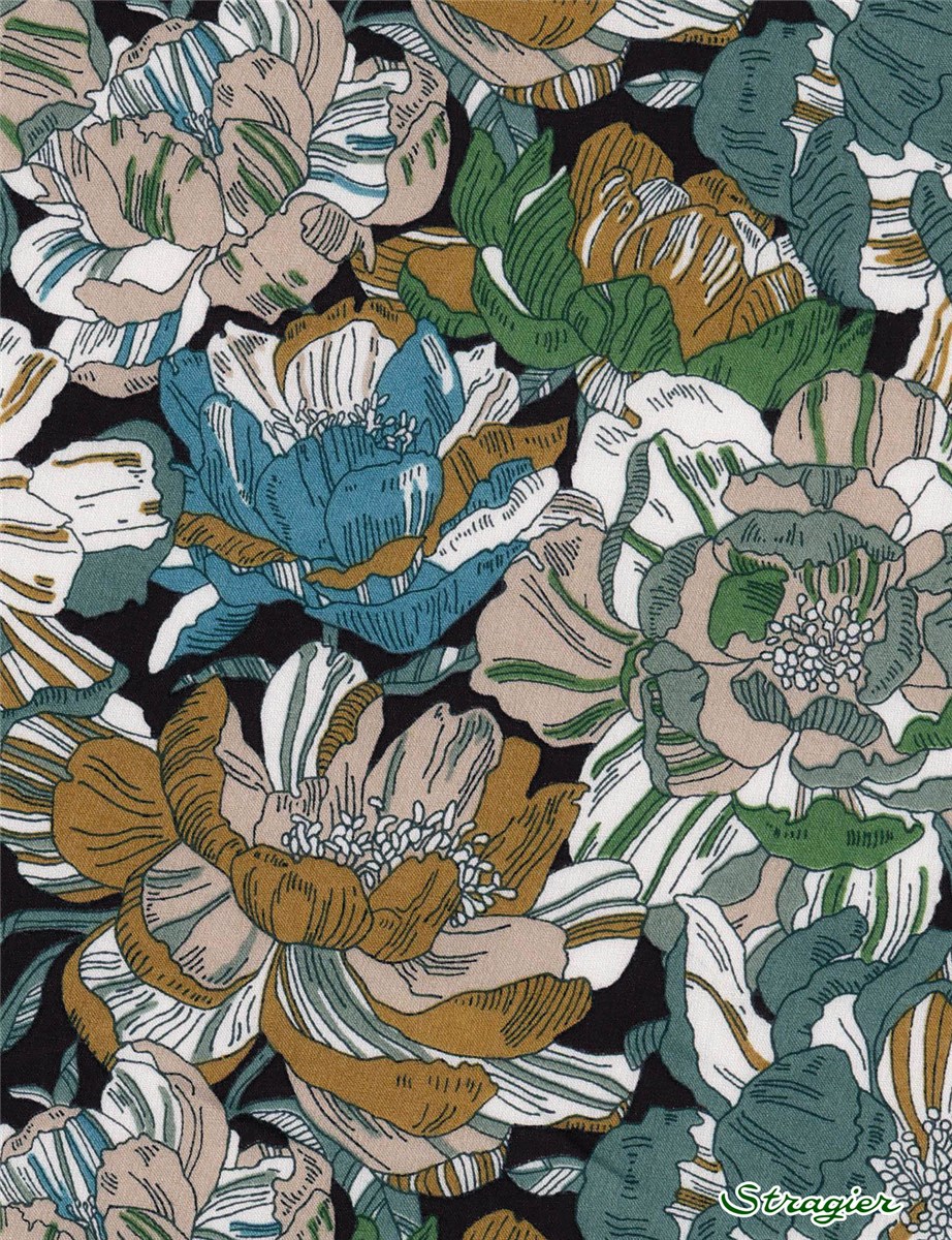 Liberty Tana Lawn - 1226 Blackburn - Moutarde
