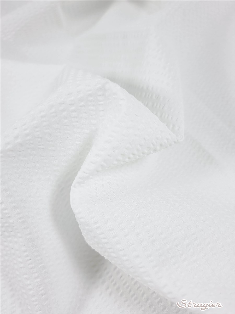 Seersucker Coton - uni - Naturel 