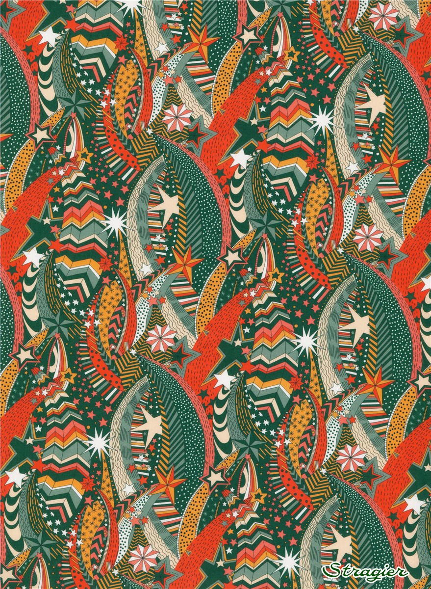 Liberty Tana Lawn - My Little Star - Vert Bouteille