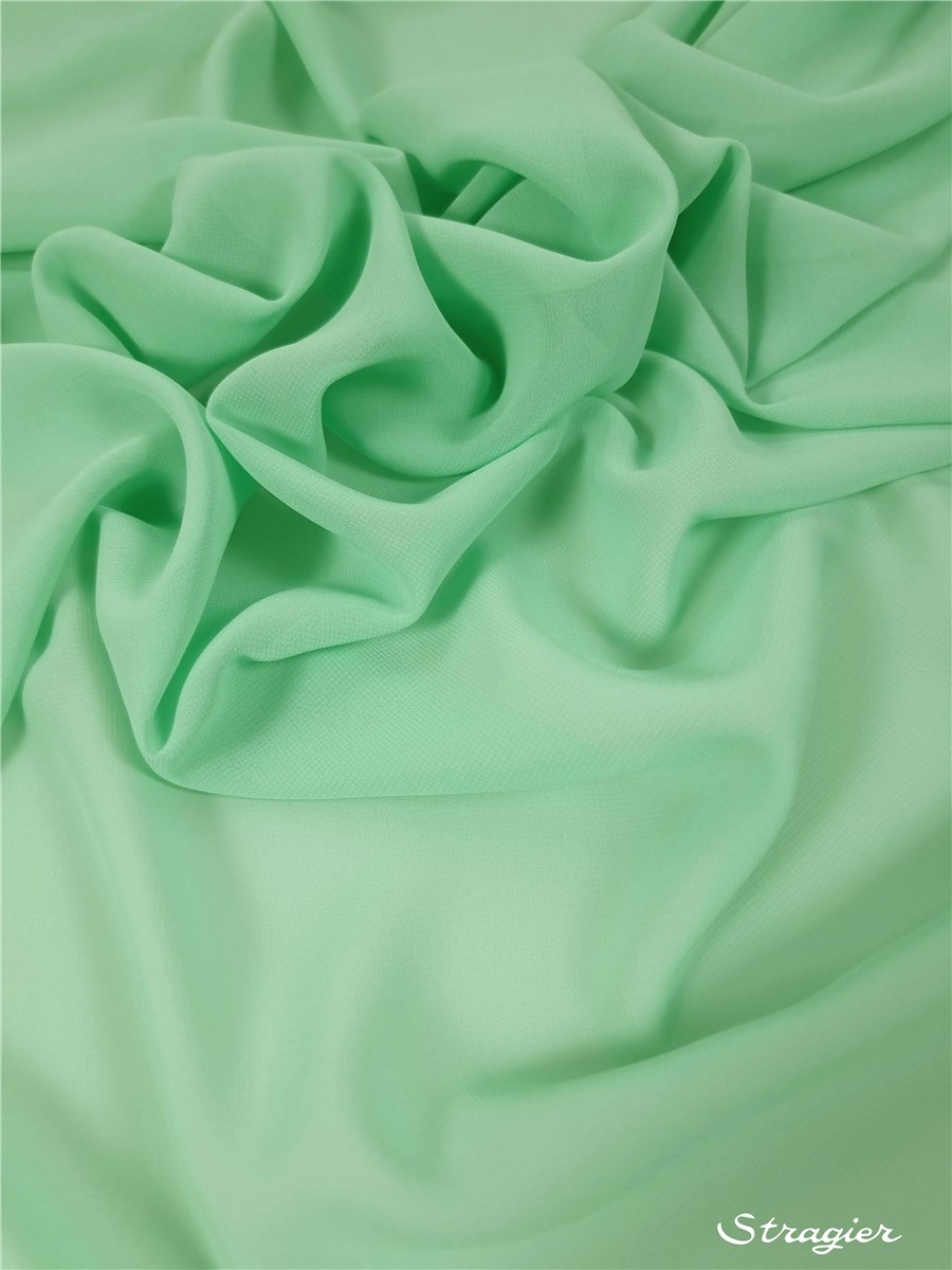 Crêpe Georgette Soft - Uni - Vert Menthe