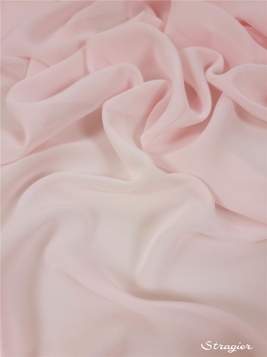 Crêpe Georgette Soft - Uni - Rose pâle