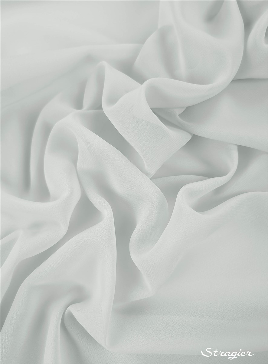 Crêpe Georgette Soft - Uni - Gris Perle-
