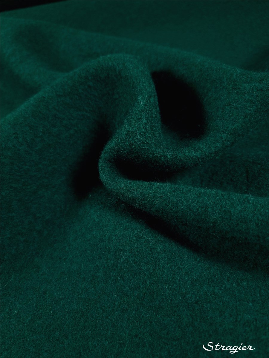 Boiled Merino Wool -520gr/sqm - Plain - Vert Bouteille