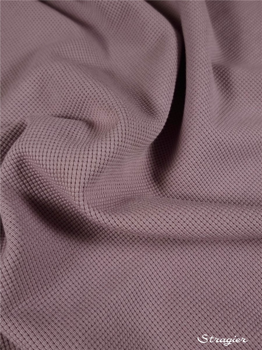 Pure Cotton - Waffle piqué - Knitted fabric - uni - Orchidée givrée