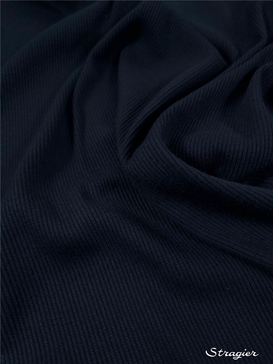 Reps - Knitted fabric - Stretch - uni - Marine clair