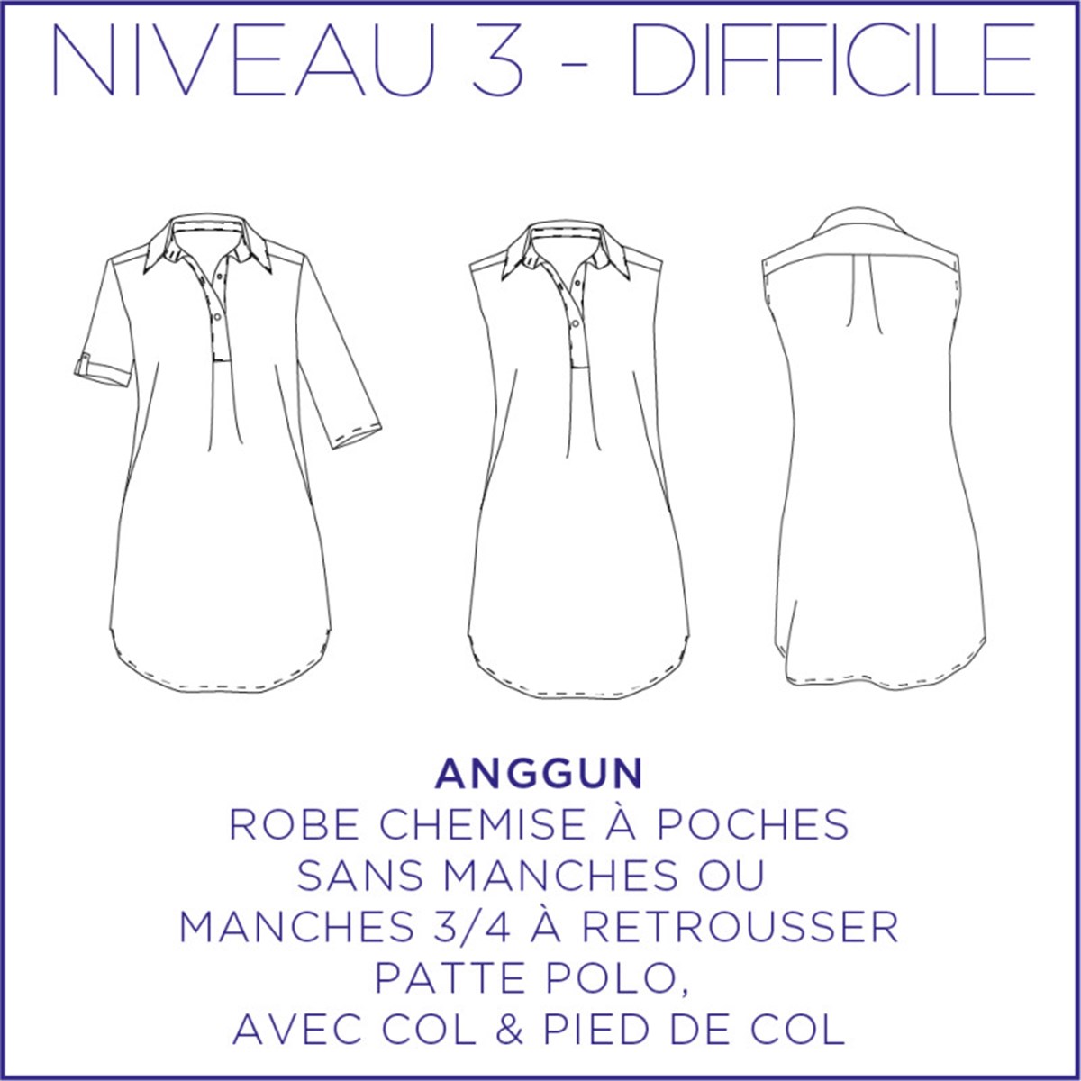 Patron Coralie Bijasson - C'est moi le Patron - Robe Anggun -  - 34-48 