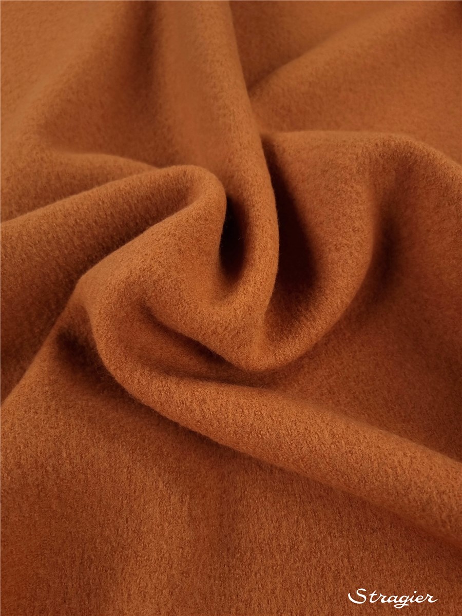 Boiled Merino Wool -520gr/sqm - Plain - Safran