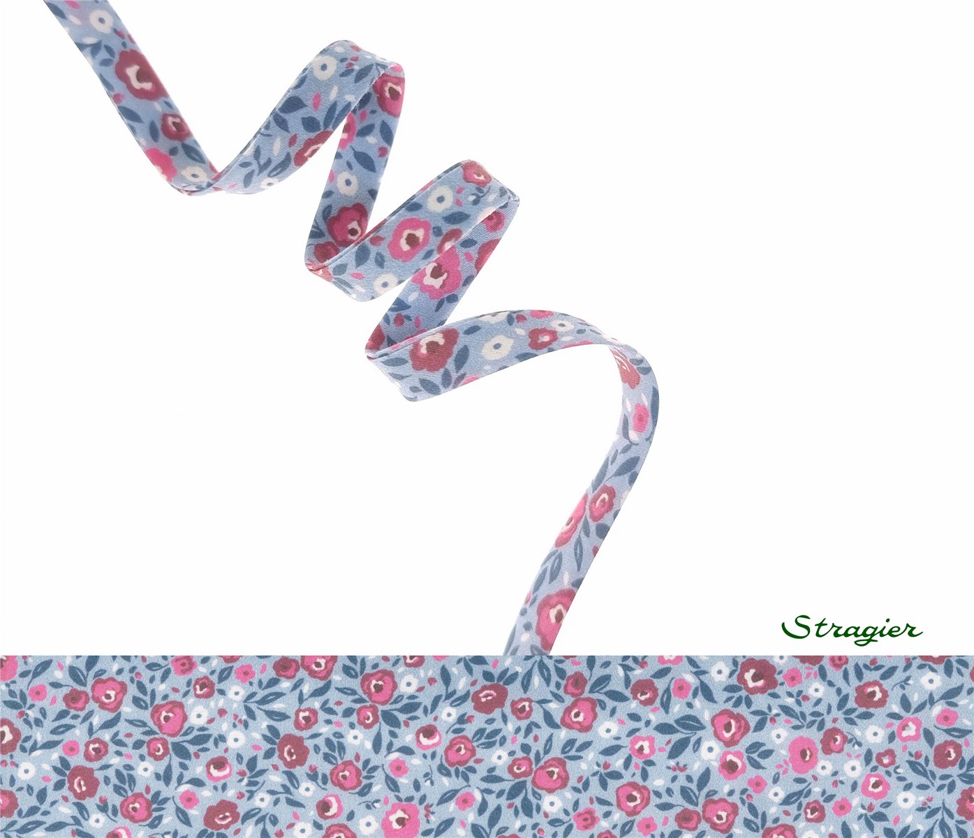 Bias Binding - UNE - Victoria - Bleu Laponie - 10 mm