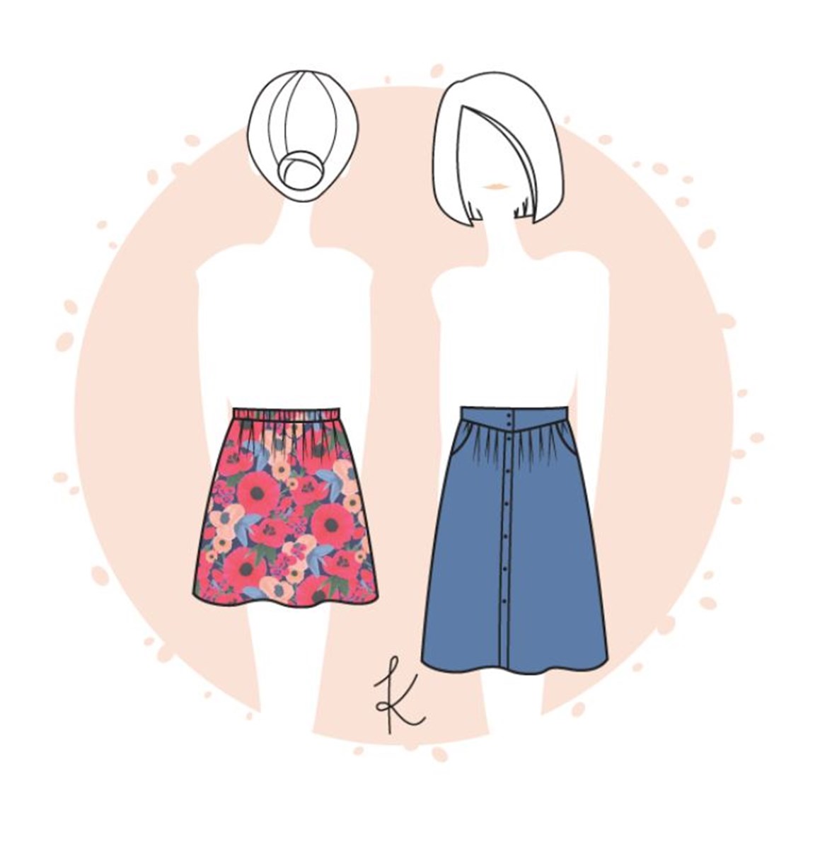 Patron Anne Kerdilès - Jupe Sillon -  - EU 34-48 