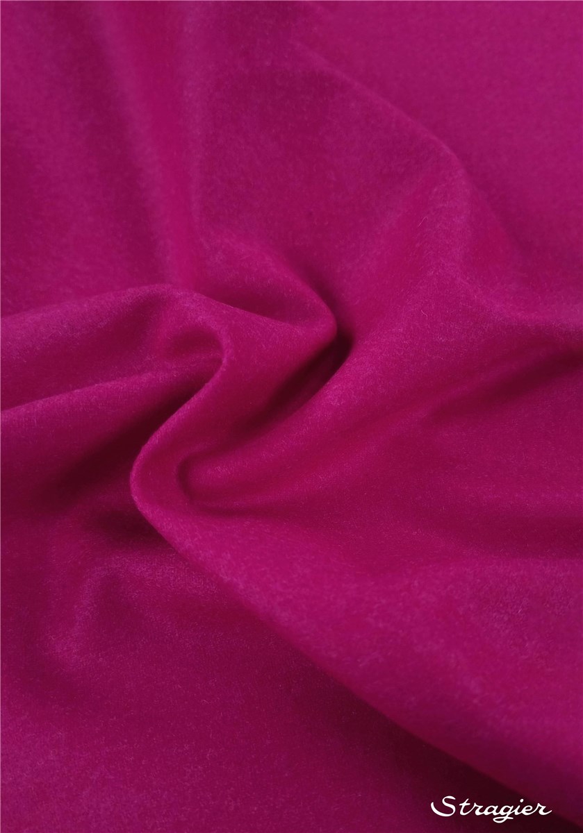 Fulled Merino Wool - Plain - Fuchsia