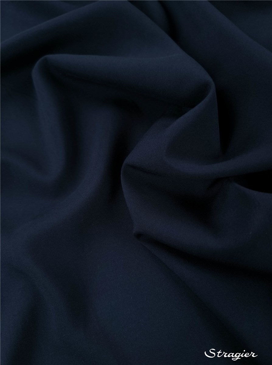 Viscose Poplin - smooth - uni - Marine