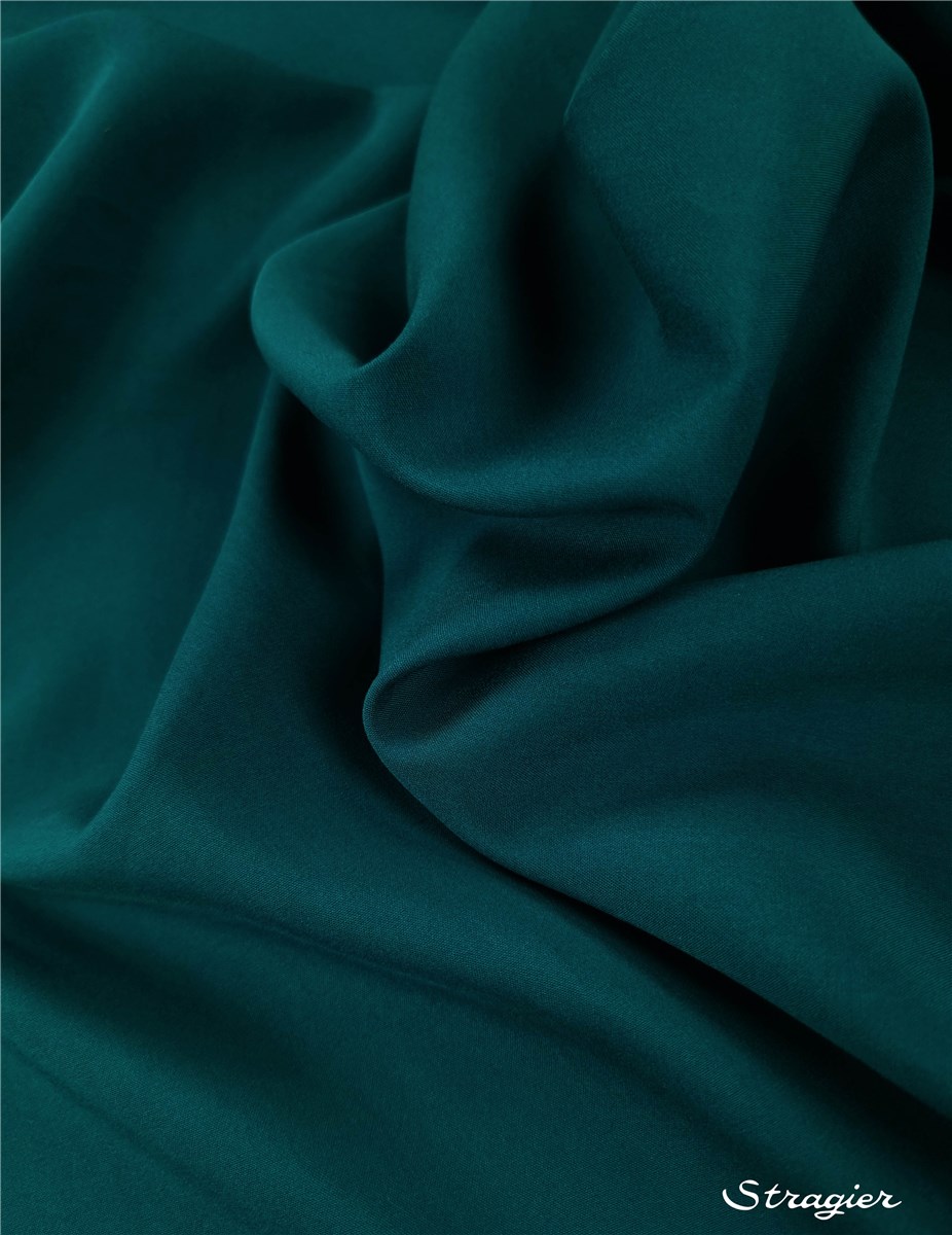 Popeline souple Viscose - uni - Vert Canard