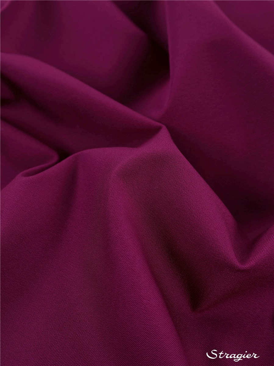 Coton Sergé Bi-stretch 290g/m² - uni - Amarante 