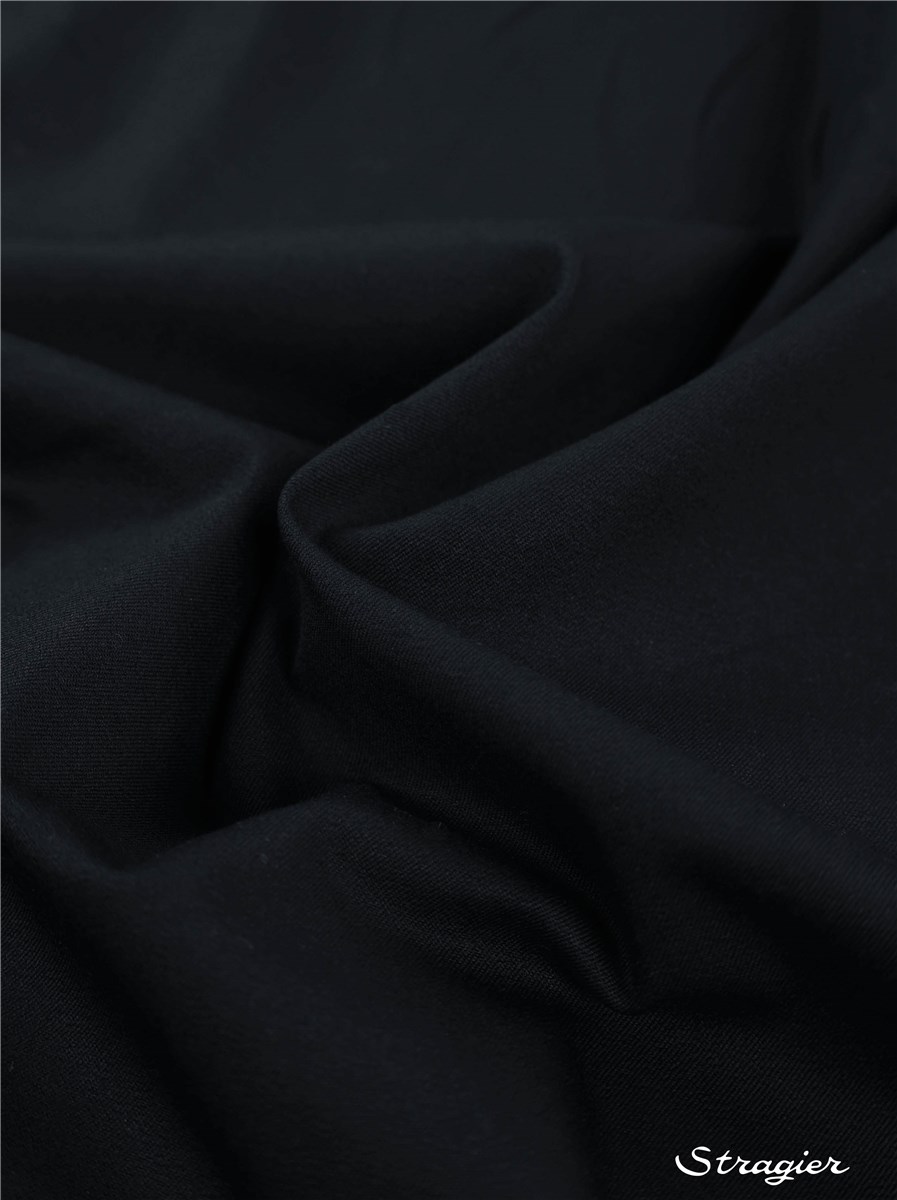Coton Sergé Bi-stretch 290g/m² - uni - Marine 