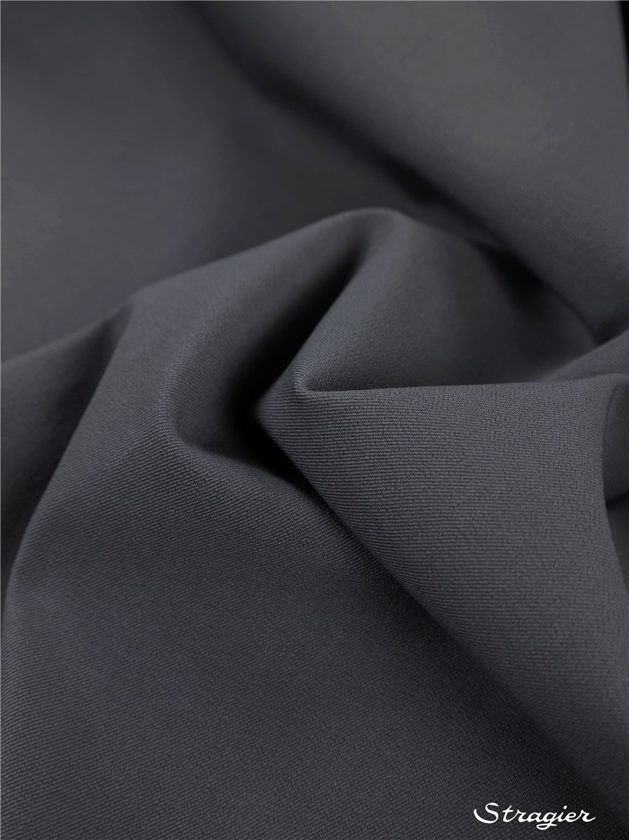 Coton Sergé Bi-stretch 290g/m² - uni - Gris Souris 