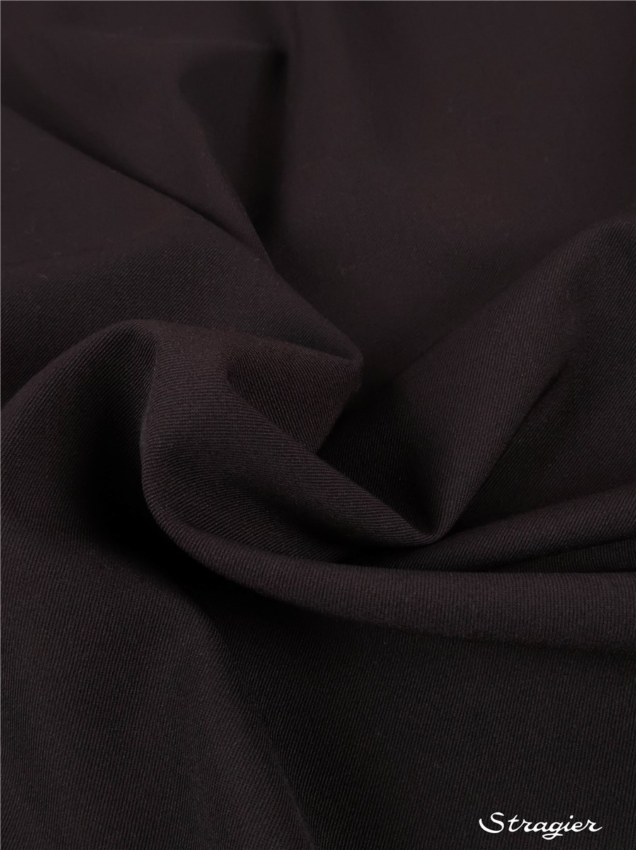 Wool Twill - Micro - 2-way stretch - Plain - Aubergine