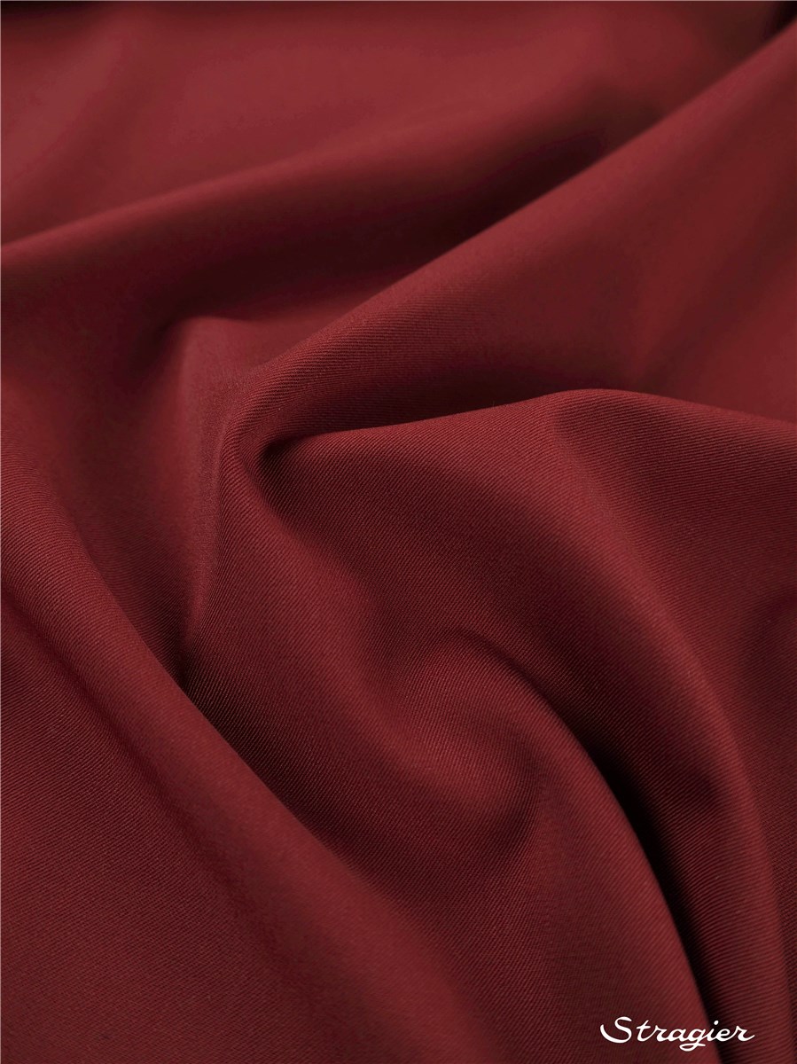 Twill Laine Micro bi-stretch - Uni - Claret