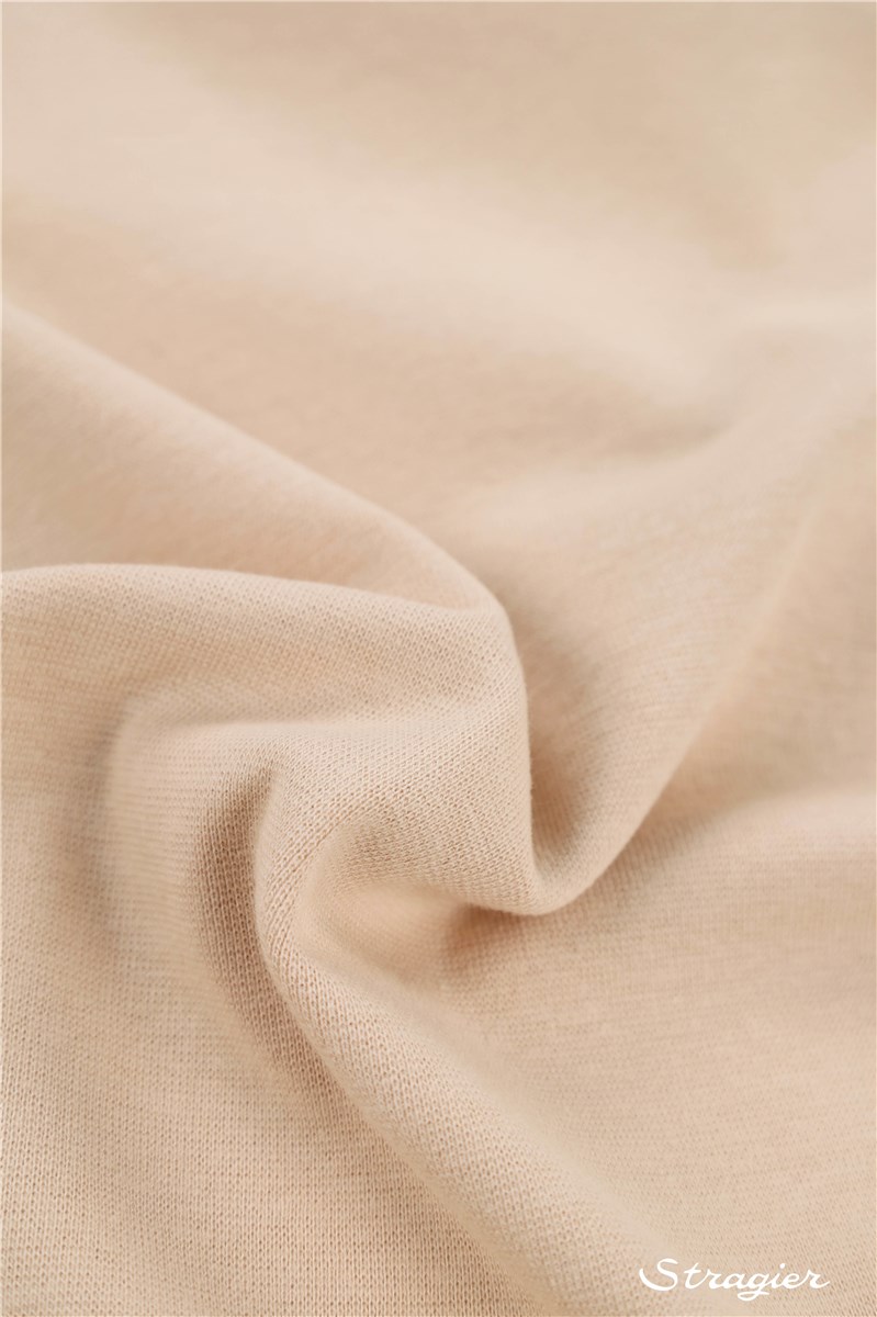 Bord Côte en Coton Bio - Uni - Blush 