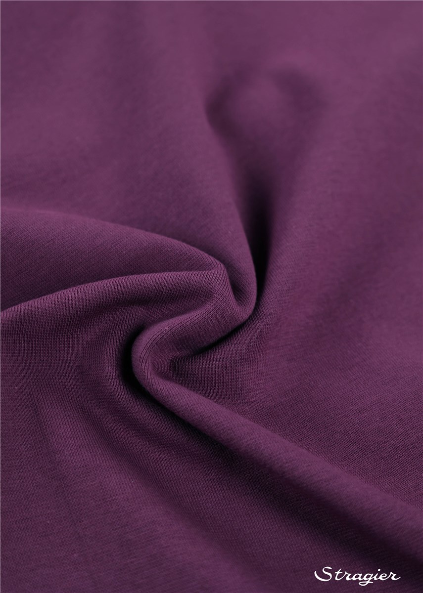 Bord Côte en Coton Bio - Uni - Magenta 