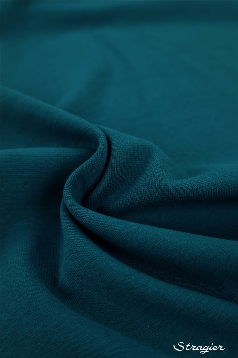 Cotton Knitted Ribbing - Stretch - uni - Vert Canard