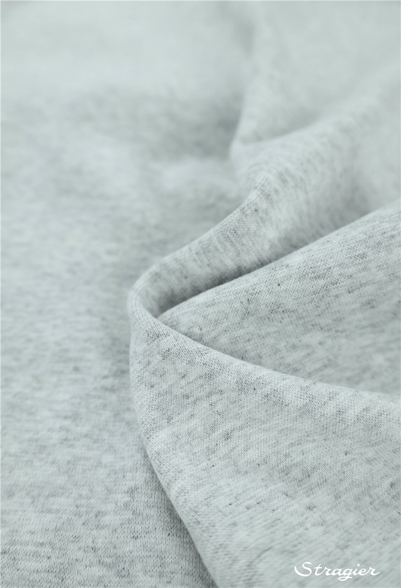 Cotton Knitted Ribbing - Stretch - uni - Gris Mouette chiné