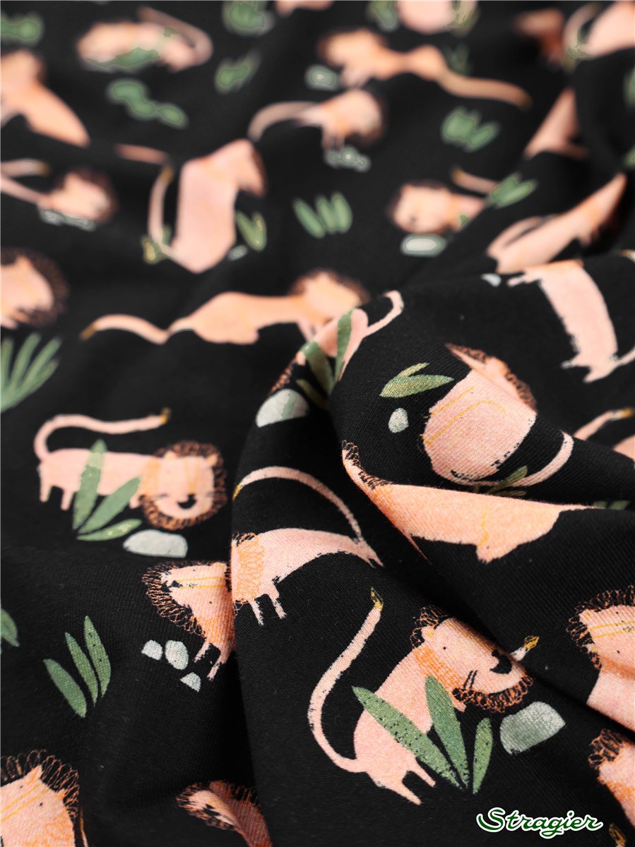 Cotton Jersey - stretch - Clarence - Noir