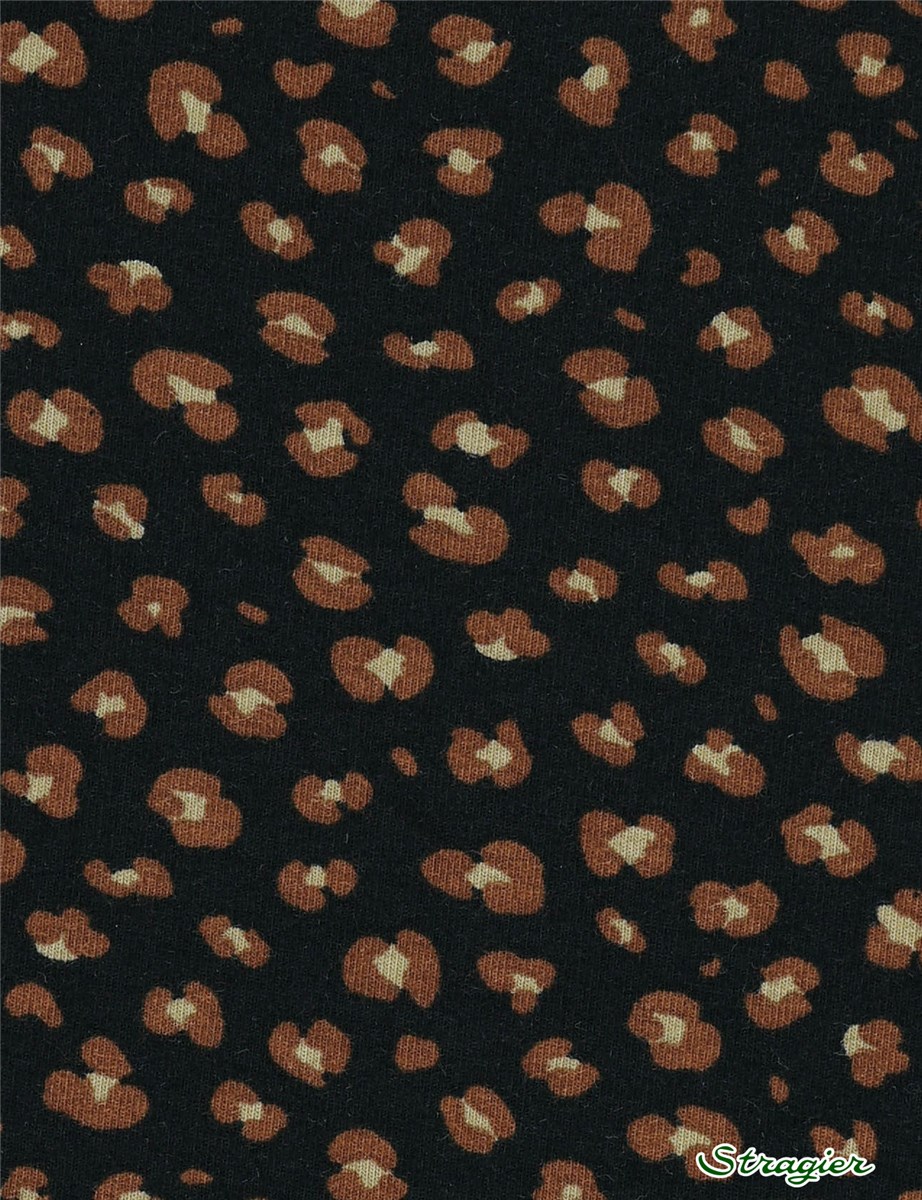 Jersey Coton Stretch - BIO - Mini Leo - Noir 