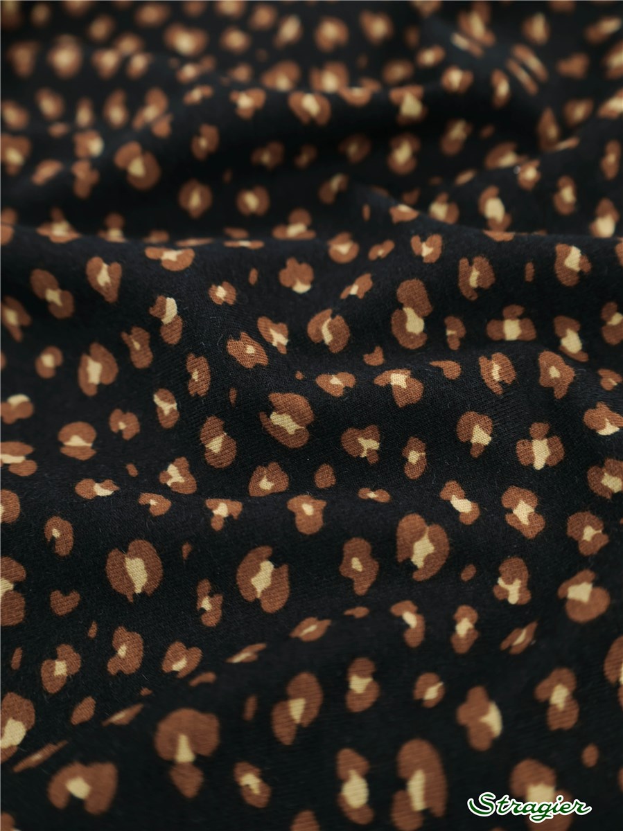 Jersey Coton Stretch - BIO - Mini Leo - Noir 