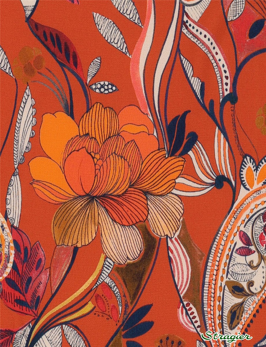 Crêpe Viscose lourd - Hellebore - Mandarine 