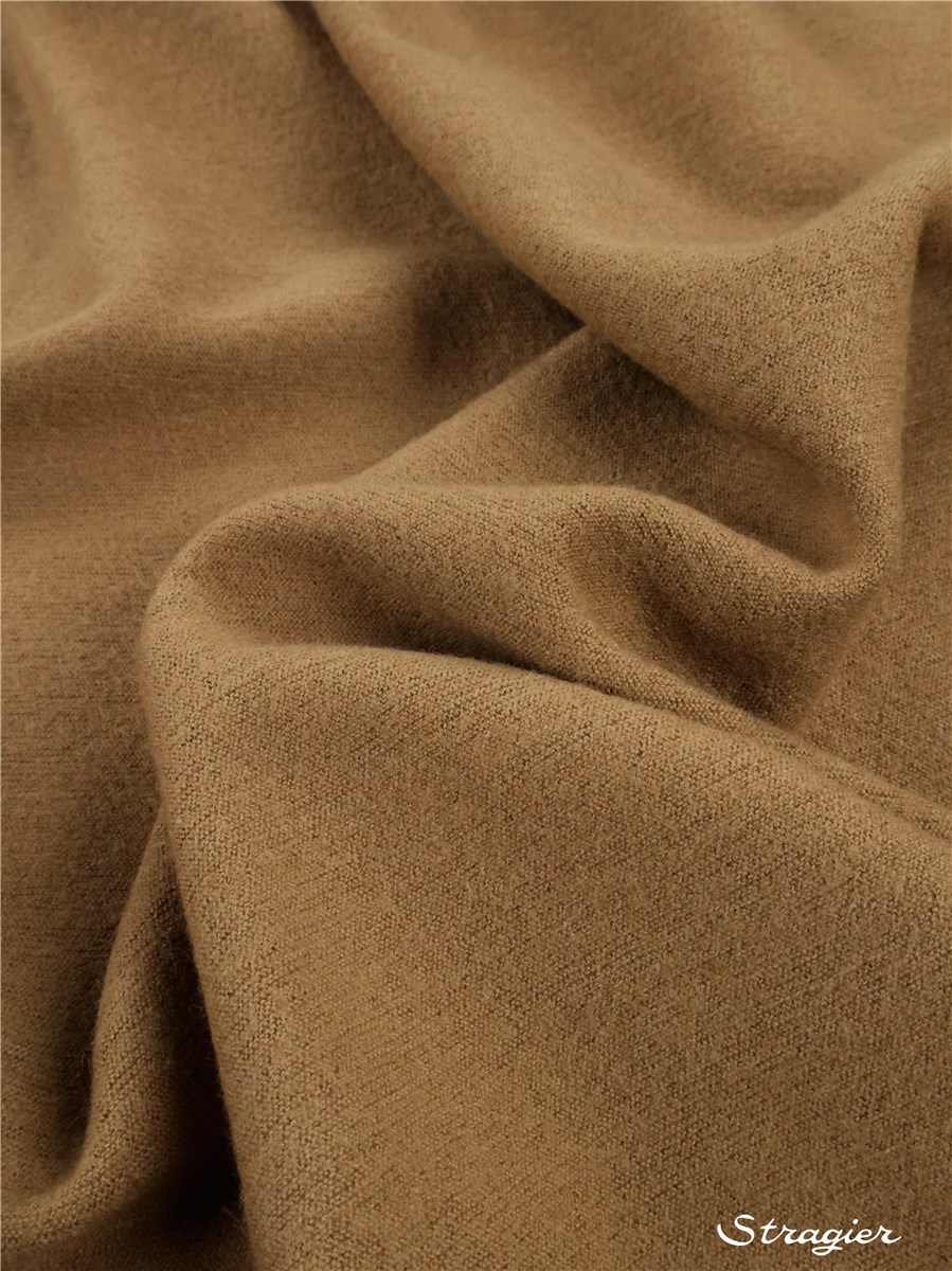 Maille pure laine Mérinos - Laine bouillie - extra fine - uni - Camel