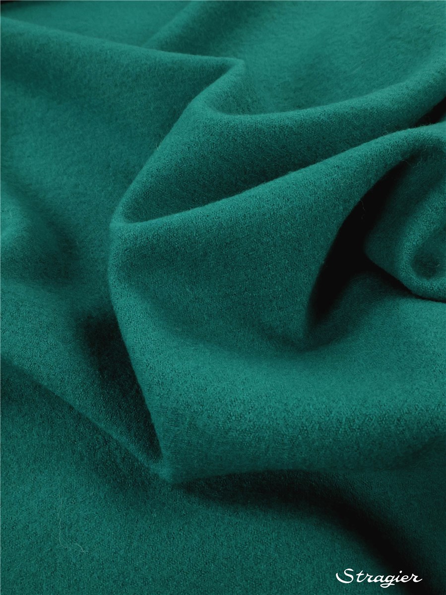 Maille pure laine Mérinos - Laine bouillie - extra fine - uni - Vert impérial